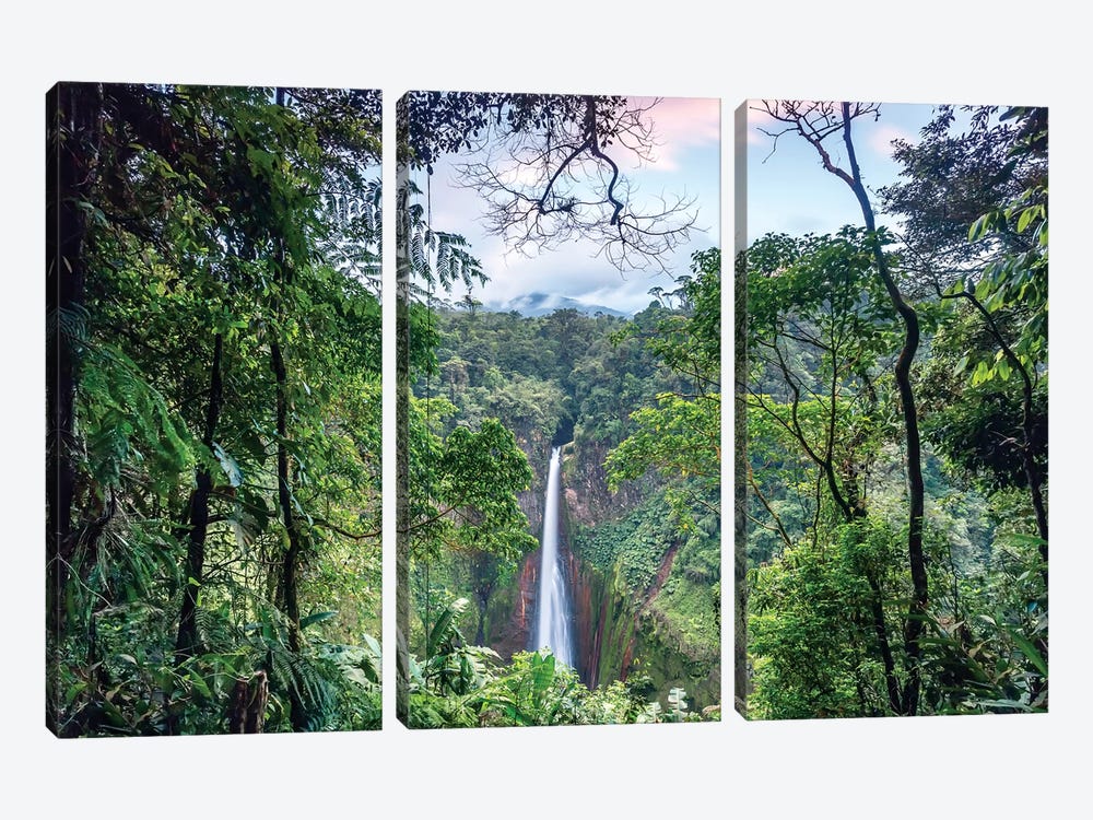 Toro Waterfall, Costa Rica by Matteo Colombo 3-piece Canvas Wall Art