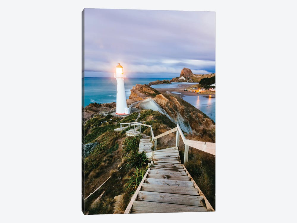 Castle Point Lighthouse At Dawn, Castlepoint, Wellington, North Island, New Zealand by Matteo Colombo 1-piece Canvas Art