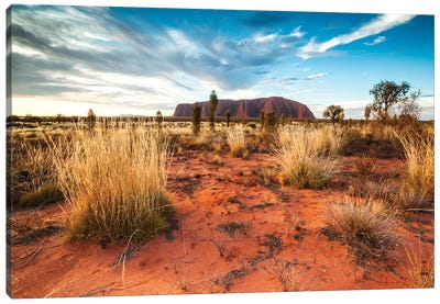 Uluru At Sunset, Australia Canvas Art Print - Australia Art