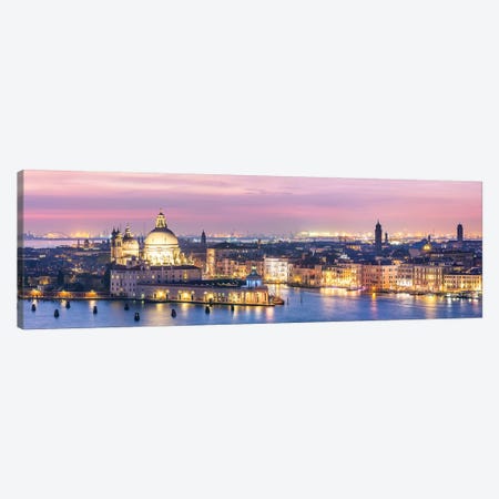Venice Panorama At Night Canvas Print #TEO272} by Matteo Colombo Canvas Print