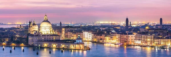 Venice: Venice Panorama At Night by Matteo Colombo