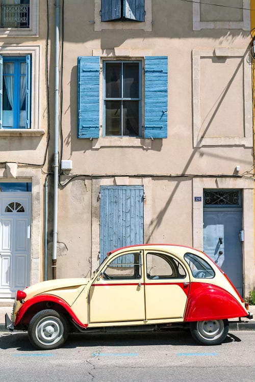 Vintage Car In The Streets Of Provence, France