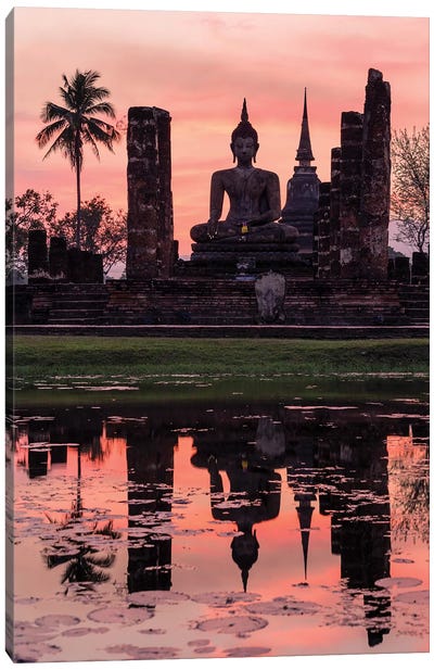 Wat Mahathat Temple, Thailand Canvas Art Print - Coral Around The Globe