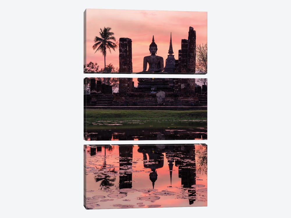 Wat Mahathat Temple, Thailand by Matteo Colombo 3-piece Canvas Art Print