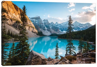 Autumnal Moraine Lake Canvas Art Print - Best Selling Photography