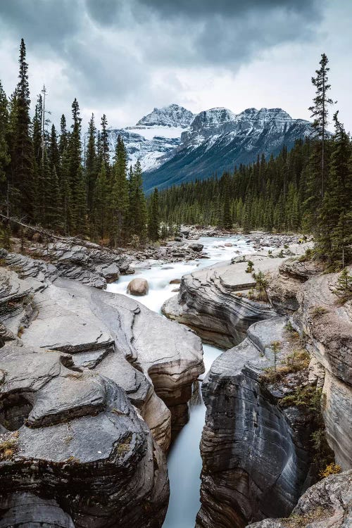 Mistaya Canyon In The Rockies