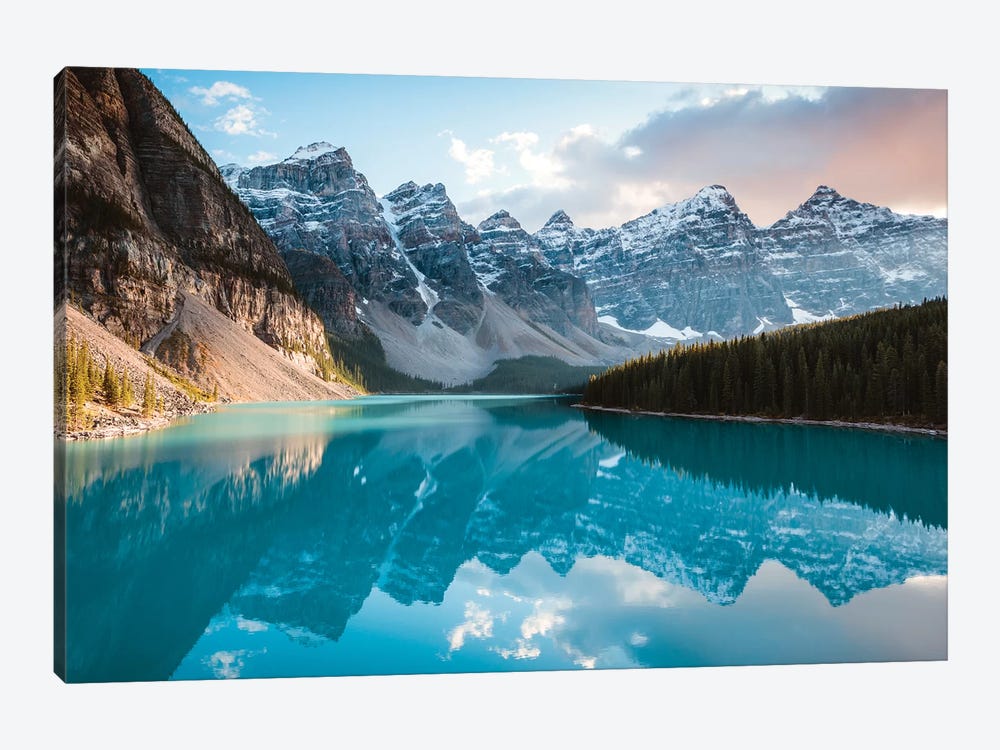 Moraine Lake Panoramic, Canada by Matteo Colombo 1-piece Canvas Artwork