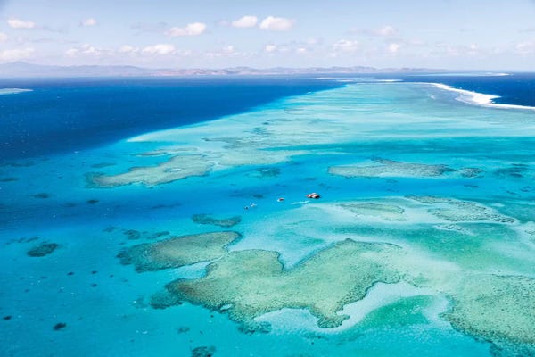 Matteo Colombo: Aerial View Of Cloud 9 Floating Paradise, Malolo Barrier Reef, Republic Of Fiji by Matteo Colombo
