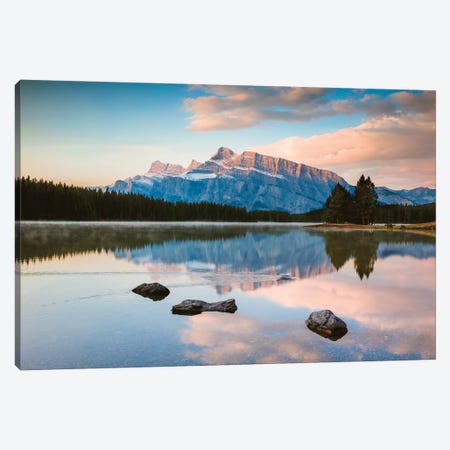 Sunrise At Two Jack Lake Canvas Print #TEO302} by Matteo Colombo Canvas Print