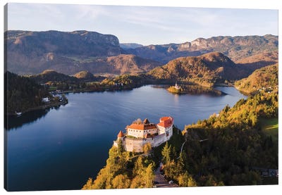Bled Castle And Lake, Slovenia Canvas Art Print