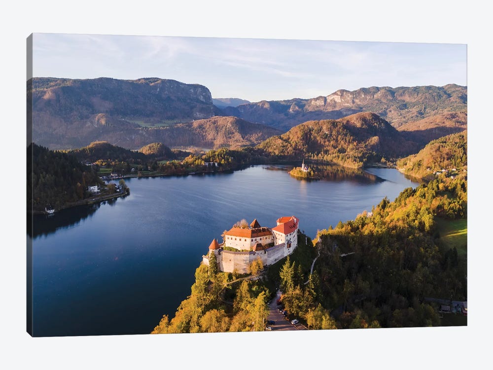 Bled Castle And Lake, Slovenia by Matteo Colombo 1-piece Canvas Art Print