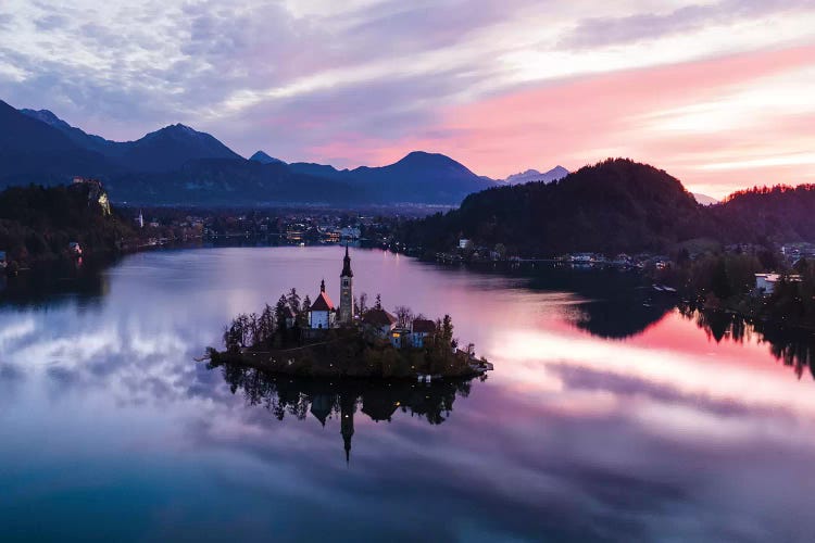 First Light On Bled Lake, Slovenia