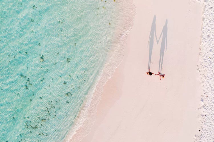 Hand In Hand On The Beach, Maldives