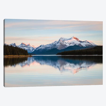 Maligne Lake Sunset, Jasper National Park, Canada Canvas Print #TEO315} by Matteo Colombo Art Print