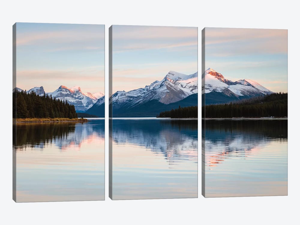 Maligne Lake Sunset, Jasper National Park, Canada by Matteo Colombo 3-piece Canvas Art