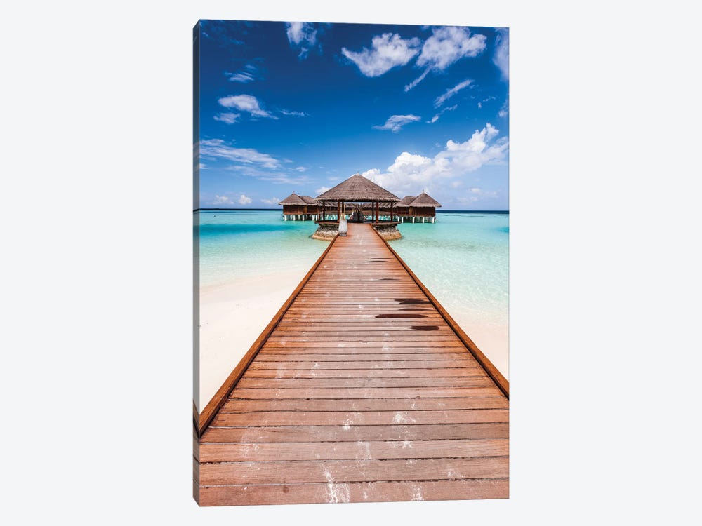 Pier In A Tropical Island, Maldives by Matteo Colombo 1-piece Canvas Print