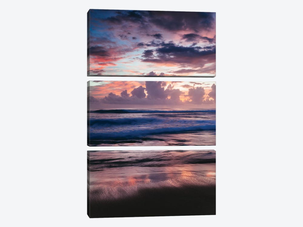 Colorful Sunset On The Caribbean Sea by Matteo Colombo 3-piece Canvas Artwork