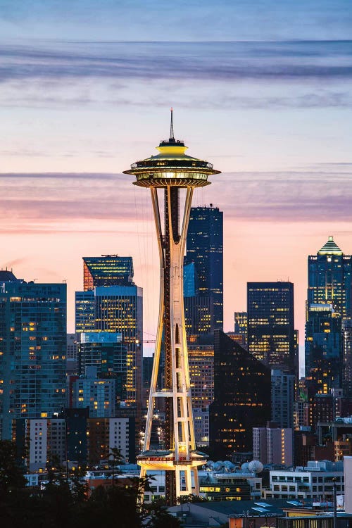 The Space Needle And Skyline At Dawn, Seattle, USA I by Matteo Colombo wall art