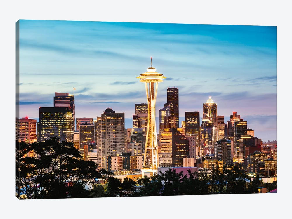 The Space Needle And Skyline At Dawn, Seattle, USA II by Matteo Colombo 1-piece Art Print