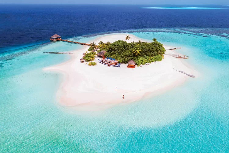 Tropical Island In The Maldives