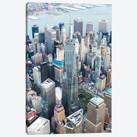 Aerial Of One World Trade Center, New York Canvas Print #TEO337} by Matteo Colombo Canvas Art Print