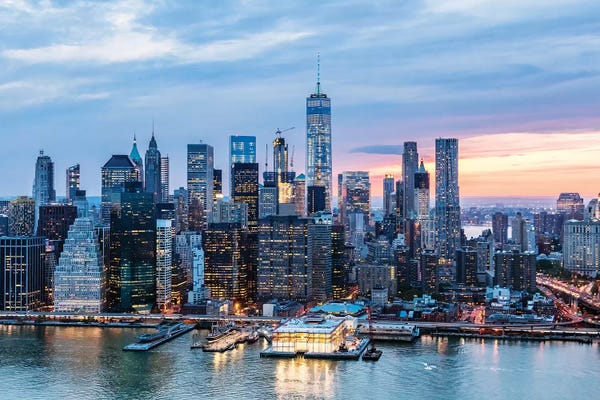Matteo Colombo: Aerial Of World Trade Center And Manhattan by Matteo Colombo