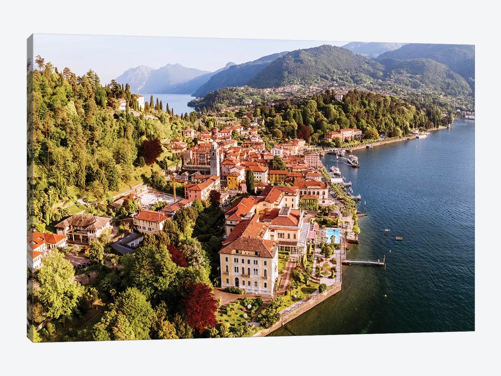 Aerial View Of Bellagio, Lake Como, Italy by Matteo Colombo 1-piece Canvas Art
