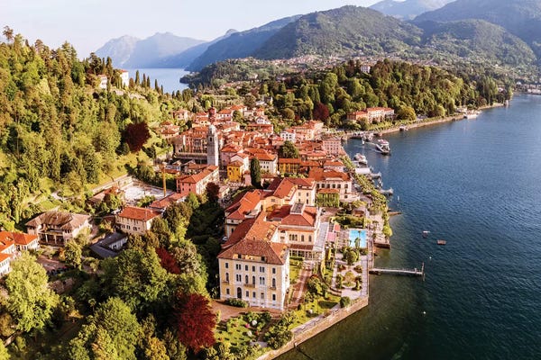 Matteo Colombo: Aerial View Of Bellagio, Lake Como, Italy by Matteo Colombo