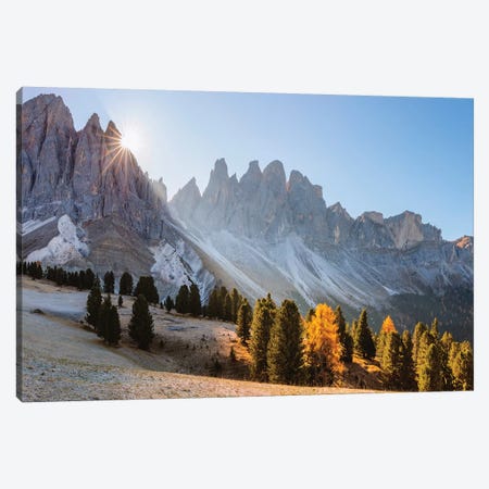 Alpine Peaks In Autumn, Italy Canvas Print #TEO343} by Matteo Colombo Art Print