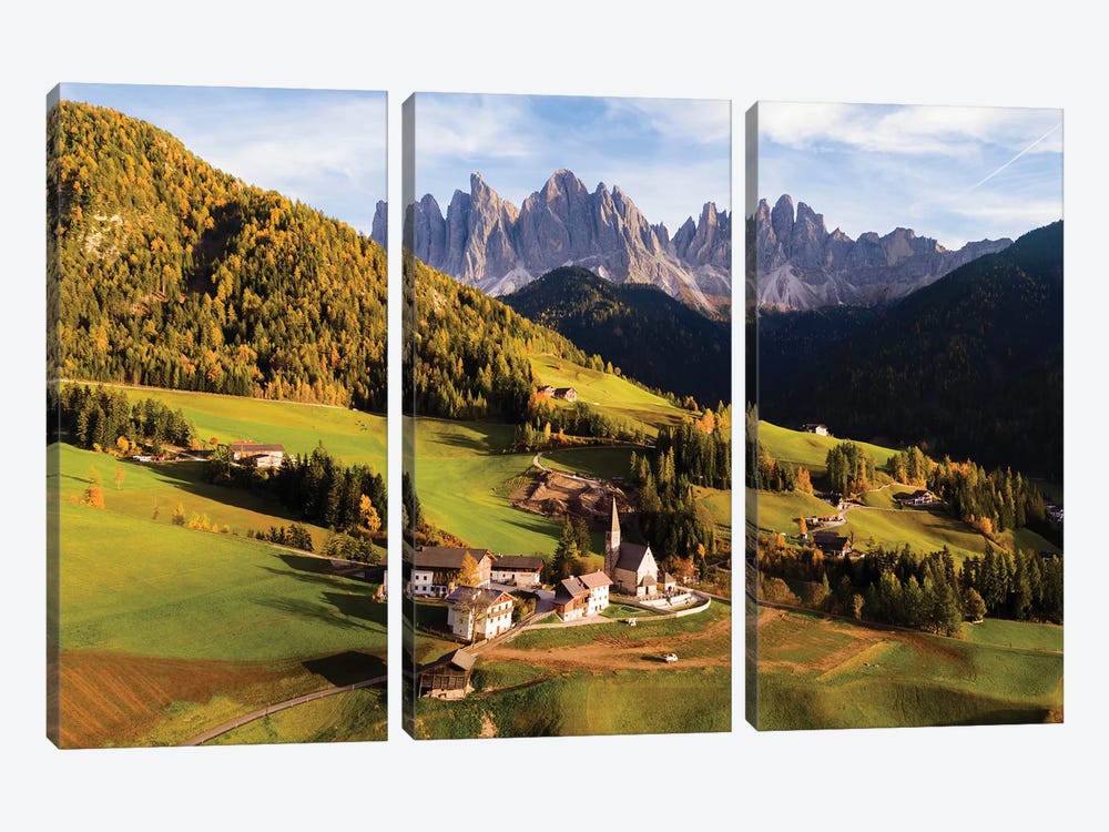 Autumn In The Dolomites, Italy by Matteo Colombo 3-piece Canvas Wall Art