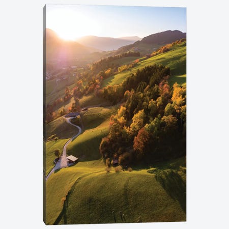 Autumal Sunset, Dolomites, Italy Canvas Print #TEO349} by Matteo Colombo Canvas Print
