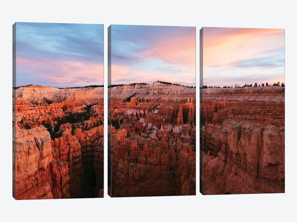 Awesome Sunset At Bryce Canyon by Matteo Colombo 3-piece Canvas Art