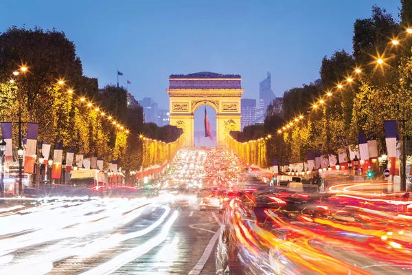 Paris Photography: Champs Elysees At Night, Paris by Matteo Colombo