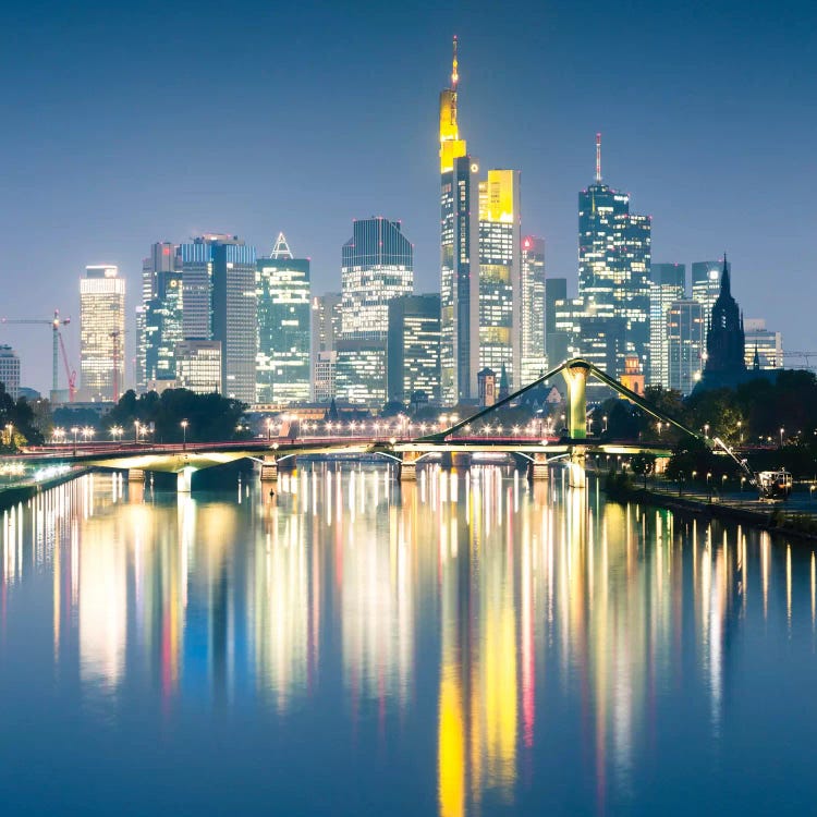 Downtown Skyline, Frankfurt, Hesse, Germany