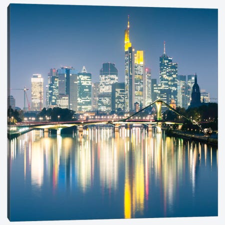 Downtown Skyline, Frankfurt, Hesse, Germany Canvas Print #TEO35} by Matteo Colombo Canvas Wall Art
