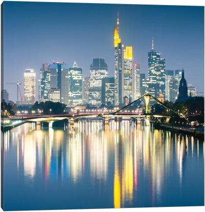 Downtown Skyline, Frankfurt, Hesse, Germany Canvas Art Print