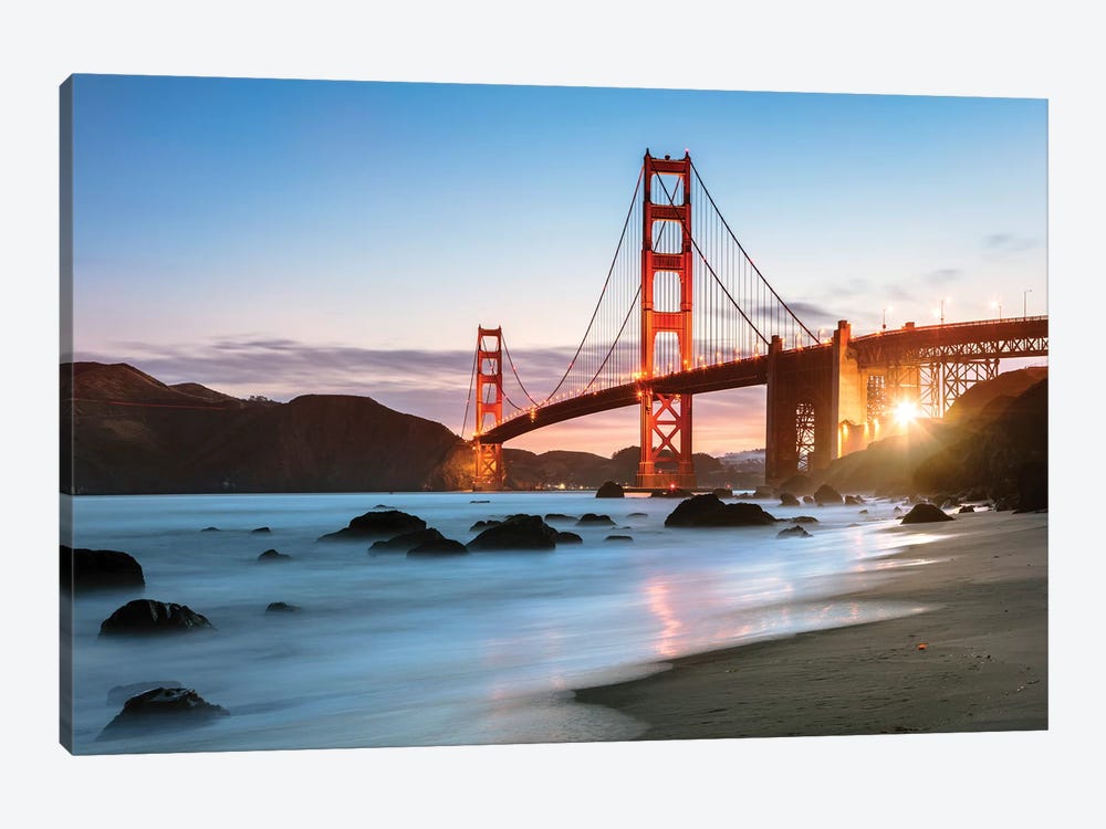 Dawn At The Golden Gate by Matteo Colombo 1-piece Canvas Art
