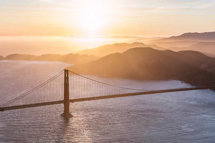 Golden Gate Bridge At Sunset