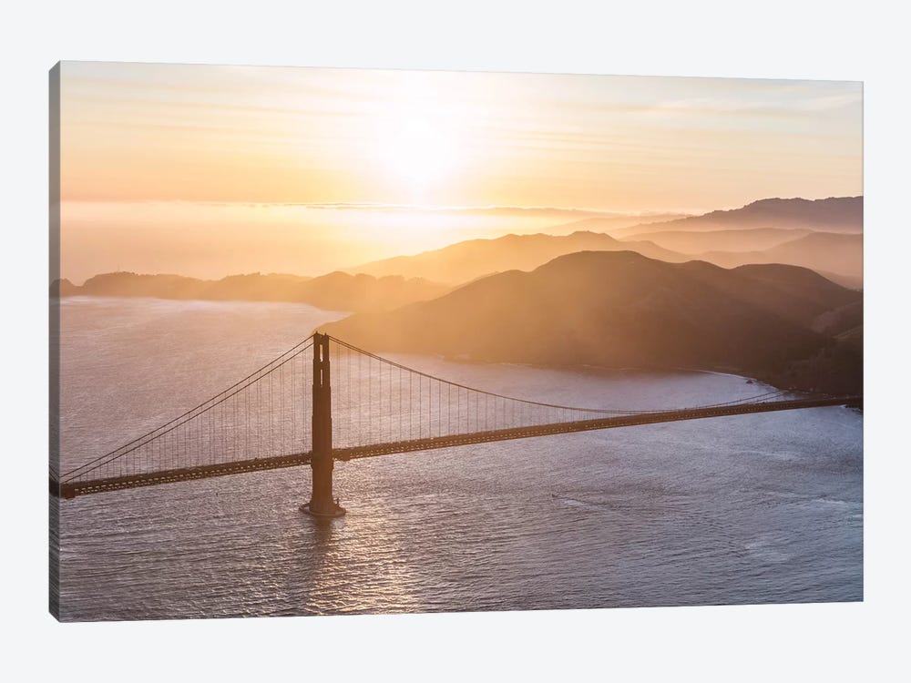 Golden Gate Bridge At Sunset 1-piece Canvas Art