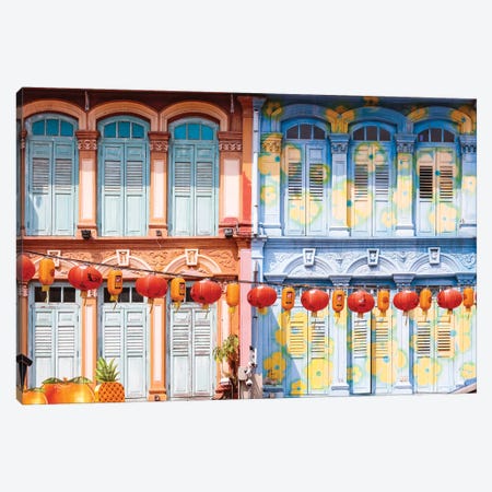 House In Chinatown, Singapore Canvas Print #TEO375} by Matteo Colombo Canvas Print