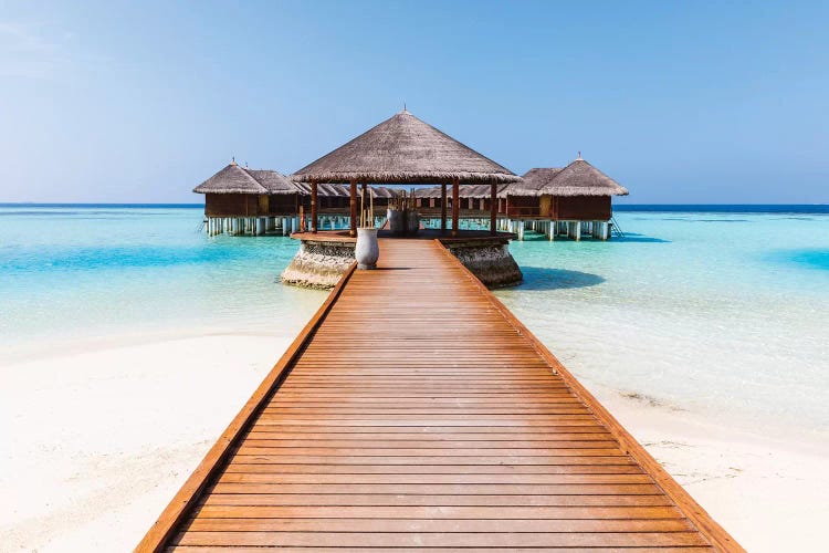 Jetty On A Tropical Island, Maldives