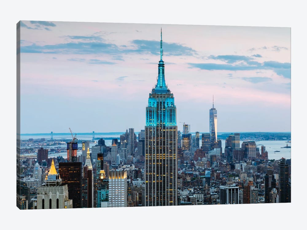 Empire State Building At Dusk, Midtown, New York City, New York, USA by Matteo Colombo 1-piece Canvas Art