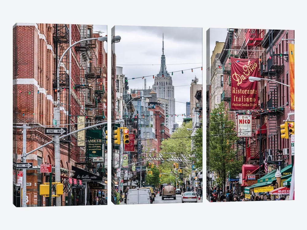 Little Italy, New York by Matteo Colombo 3-piece Canvas Art