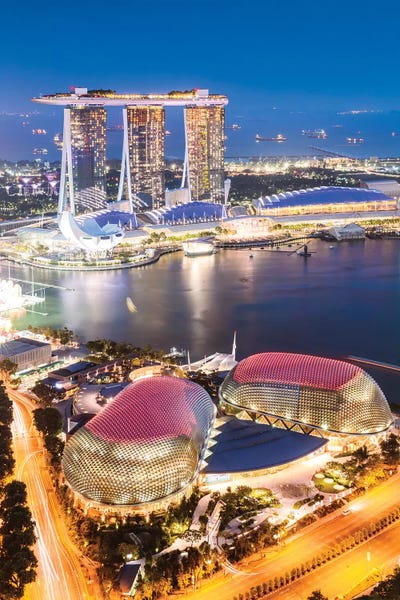 Singapore: Marina Bay Sands At Dusk, Singapore by Matteo Colombo