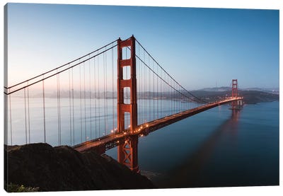 Morning At The Golden Gate Canvas Art Print - Industrial Art