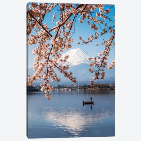 Mount Fuji And Cherry Trees, Japan II Canvas Print #TEO400} by Matteo Colombo Canvas Wall Art