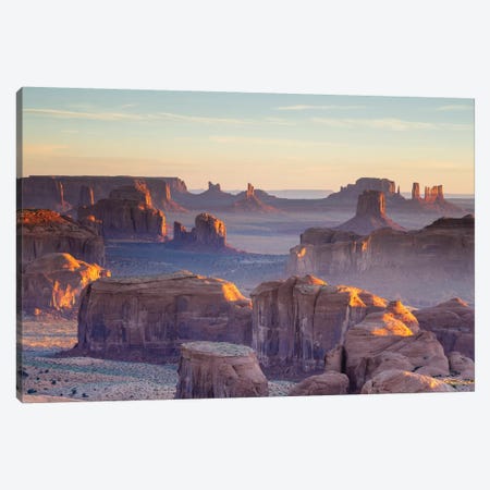 First Light, Monument Valley, Navajo Nation, Arizona, USA Canvas Print #TEO41} by Matteo Colombo Canvas Wall Art