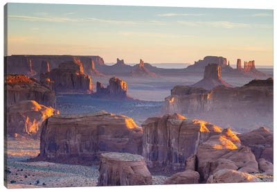 First Light, Monument Valley, Navajo Nation, Arizona, USA Canvas Art Print - Canyon Art