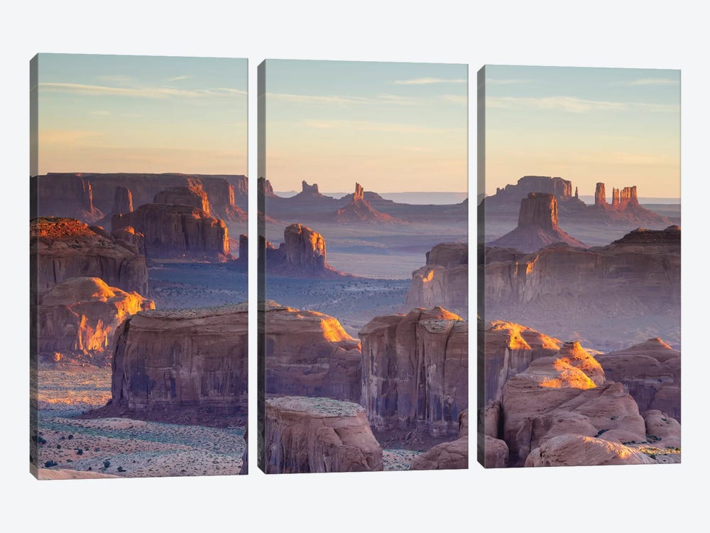 First Light, Monument Valley, Navajo Nation, Arizona, USA by Matteo Colombo 3-piece Canvas Art Print