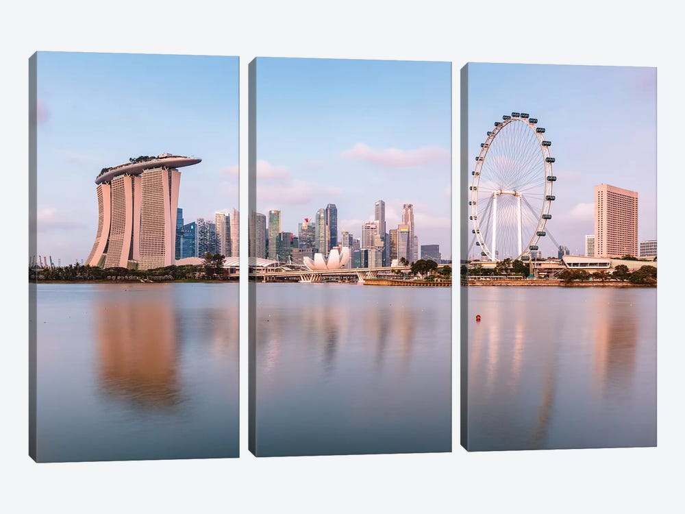 Singapore Skyline II by Matteo Colombo 3-piece Art Print